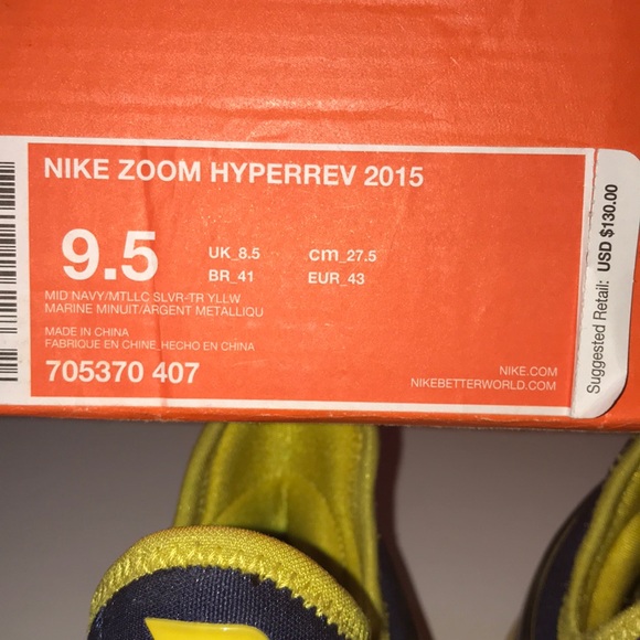 Paul George PE Size 9.5 Nike Zoom Hyperrev 2015 - Picture 8 of 8